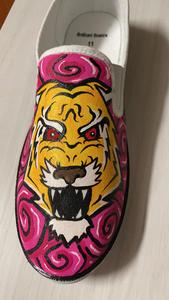 Shaolin Warriors 7 Tiger Designer's hand painted sneaker (with Autograph) (sneakers included)